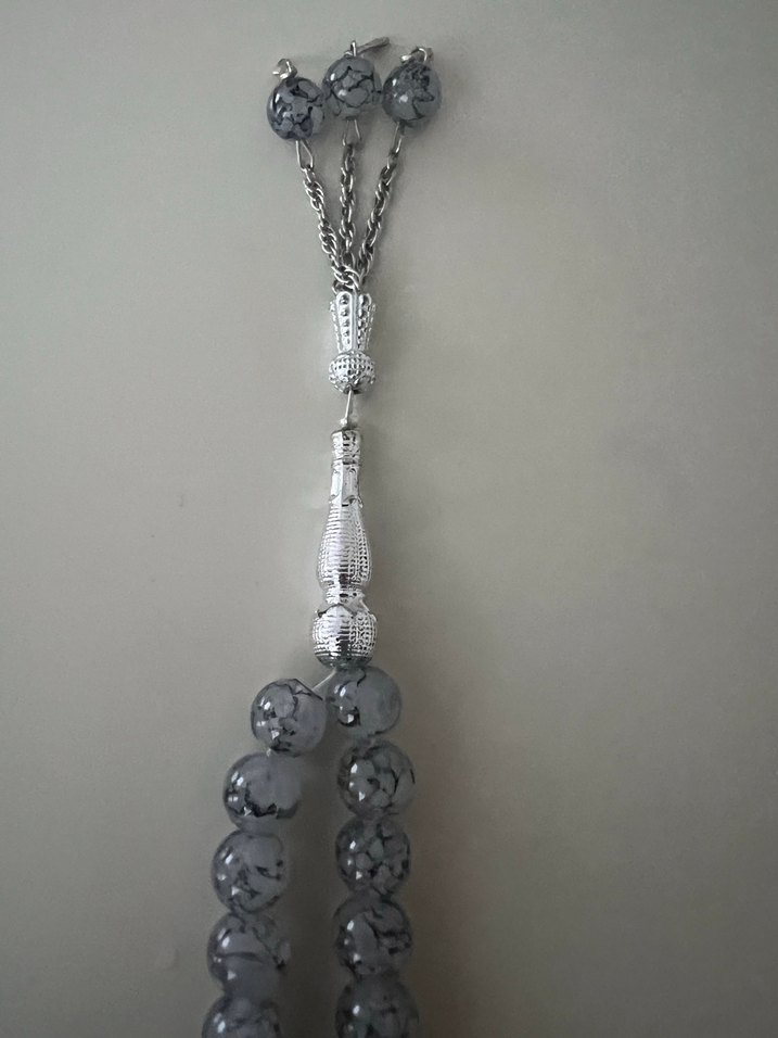 Gri Minimalist Erkek Tesbih - Görsel 3