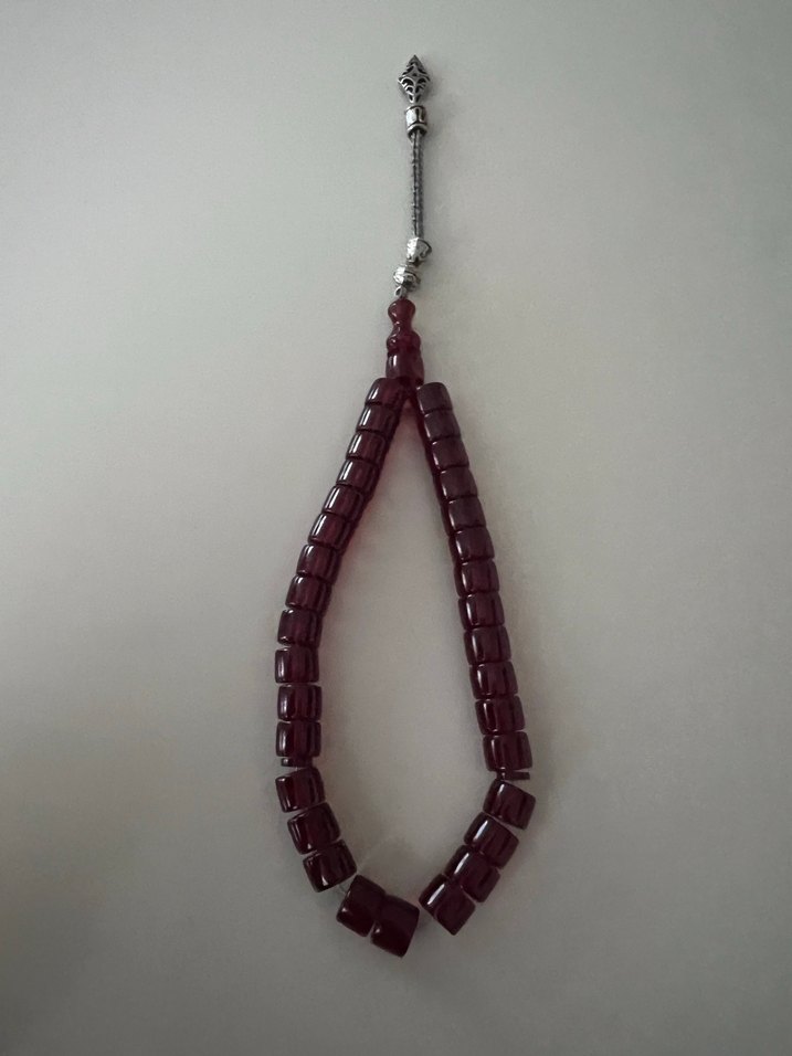 Gümüş püskürlü erkek tespi Çelik ipli - Görsel 3