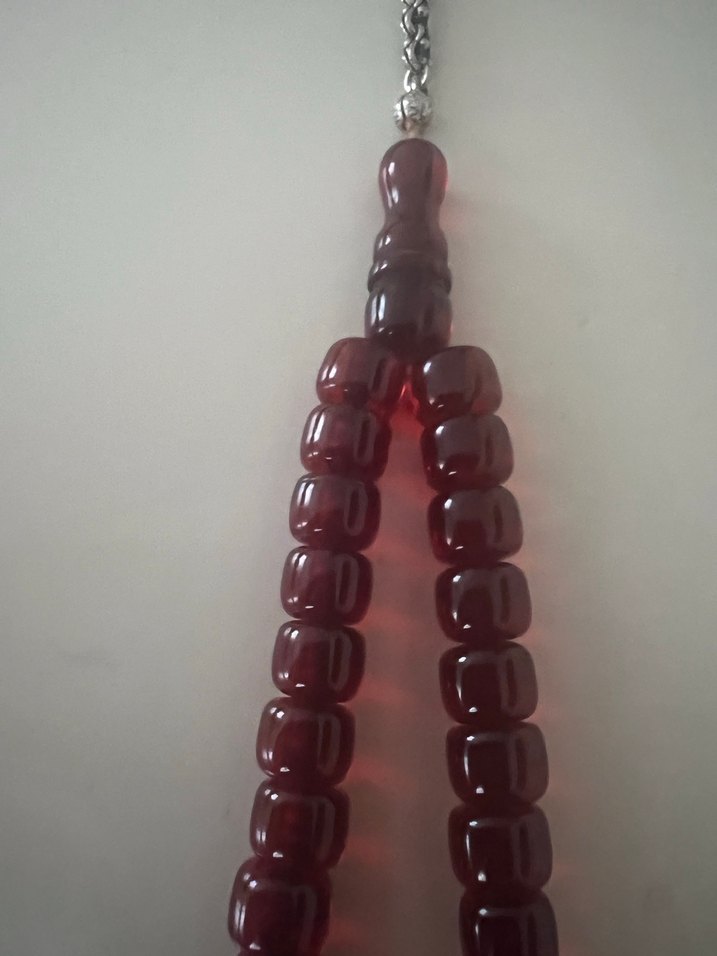 Bordo kesmeErkek Tesbi
Gümüş püskürlü - Görsel 2