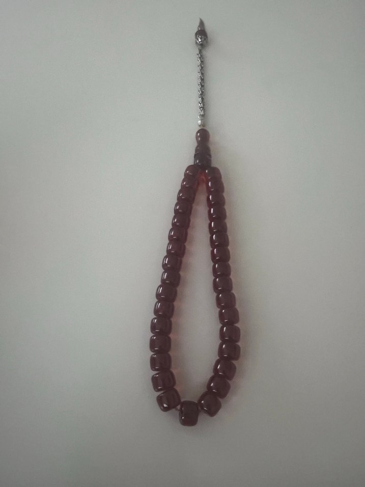 Bordo kesmeErkek Tesbi
Gümüş püskürlü - Görsel 5