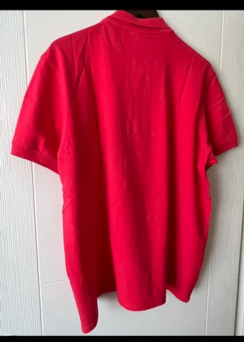 Kırmızı Düğmeli Kısa Kollu Polo Tişört - Görsel 2