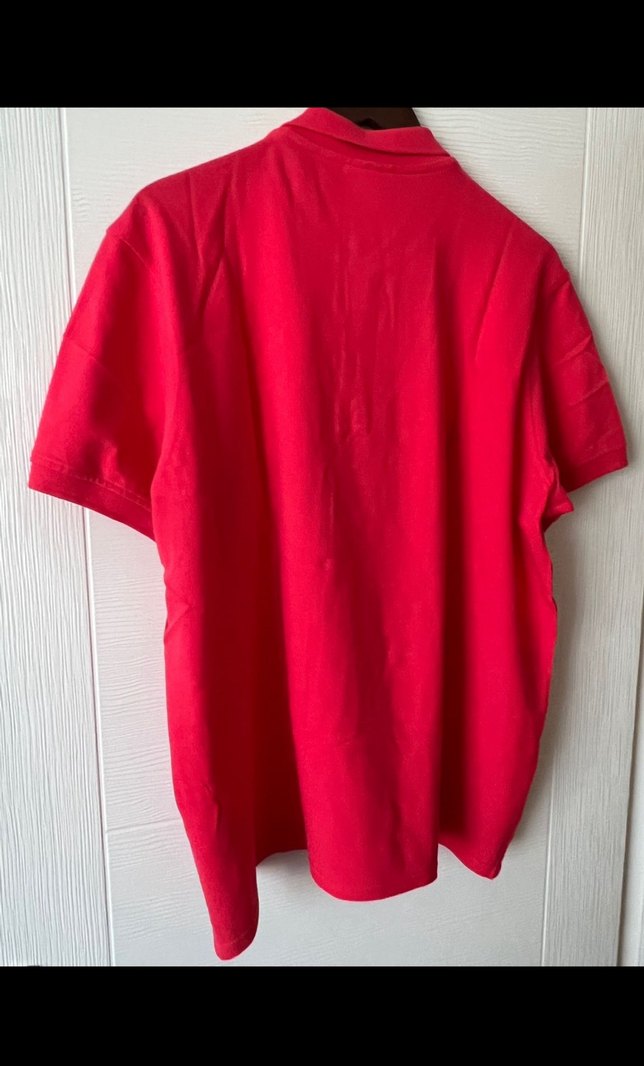 Kırmızı Düğmeli Kısa Kollu Polo Tişört - Görsel 2