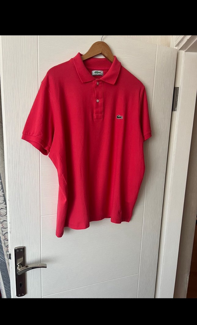 Lacoste Kırmızı Erkek Polo Yaka kısa Kollu Tişört - Görsel 4