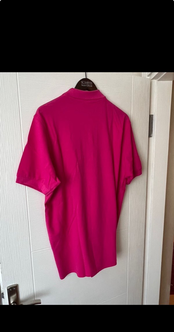 Erkek Pembe Kısa Kollu Polo Tişört - Görsel 4