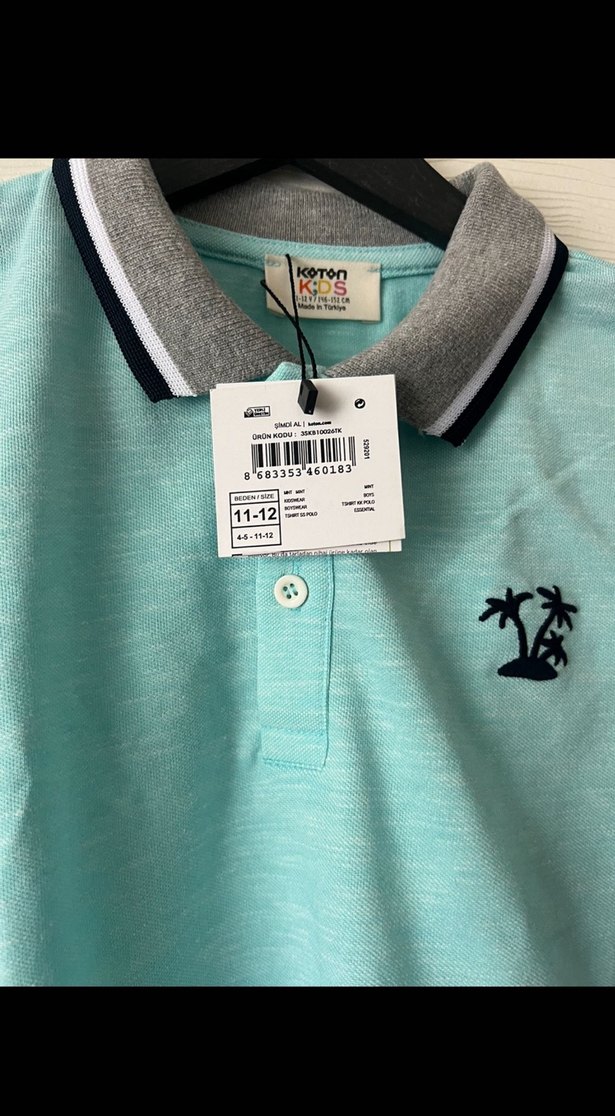 Turkuaz Düğmeli Pamuklu Erkek Polo Tişör
11. 12. Yaş orjinal - Görsel 3
