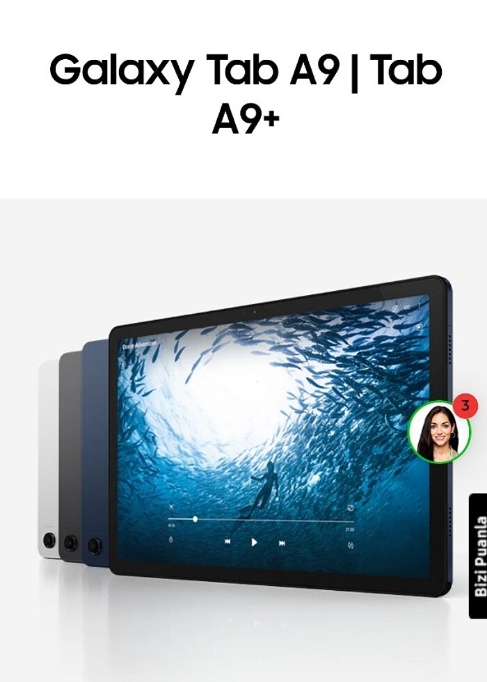 Garantili sıfır Samsung Galaxy Tab A9 Plus + kapaklı kılıf+ temi - Görsel 4