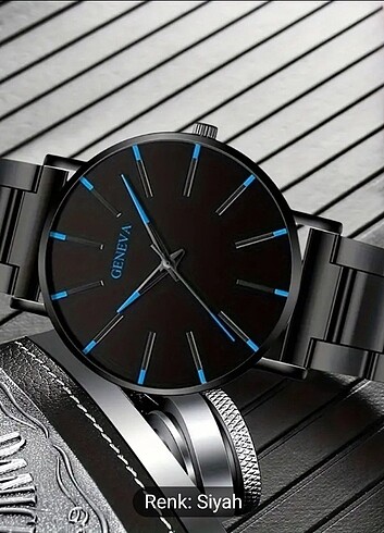 Erkek Kuvars Geneva saat. *ürün satıştadır* - Görsel 5