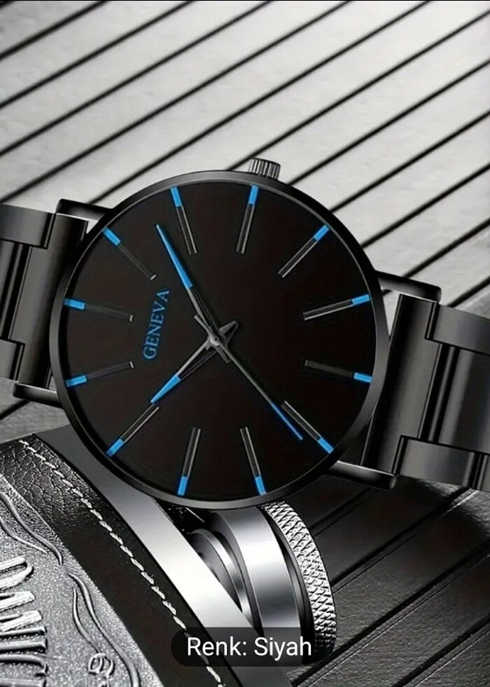 Erkek Kuvars Geneva saat. *ürün satıştadır* - Görsel 5