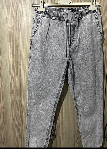 34 Beden gri Renk Gri kot pantolon 