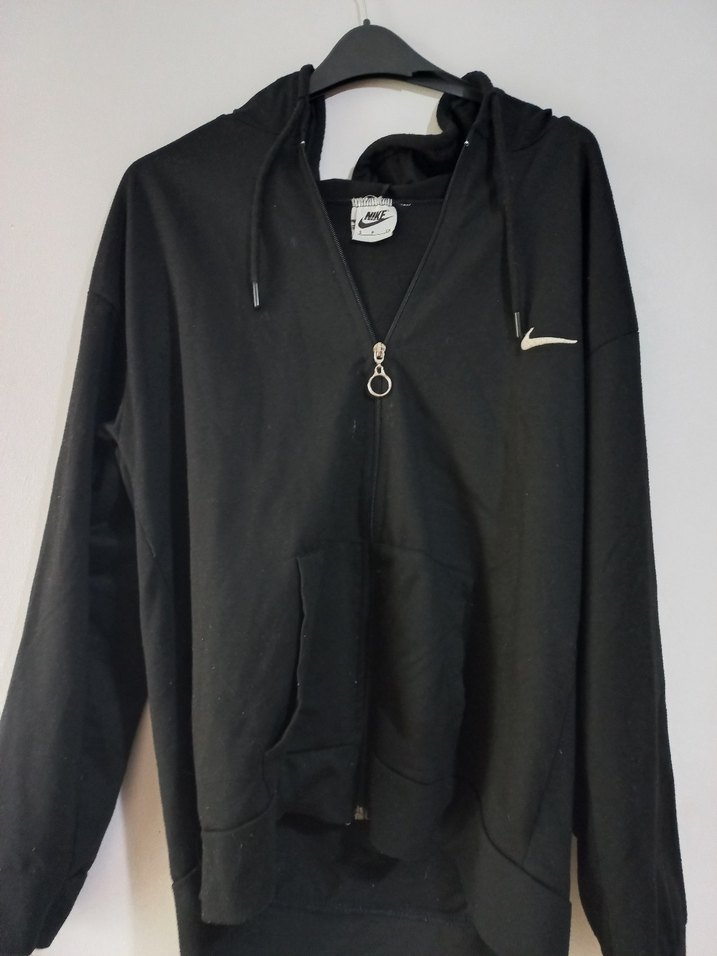 Nike Siyah Fermuarlı Kapüşonlu Sweatshirt - Görsel 2
