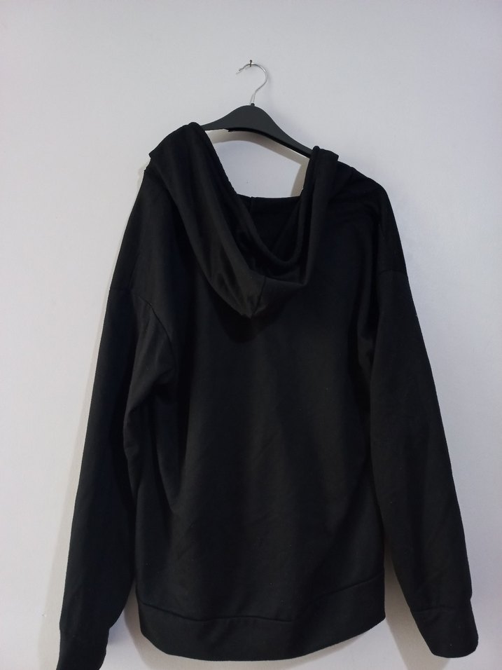 Nike Siyah Fermuarlı Kapüşonlu Sweatshirt - Görsel 3