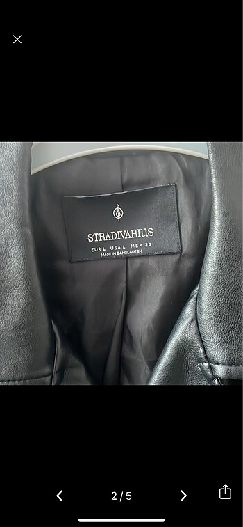 Stradivarius stradivarius siyah deri ceket