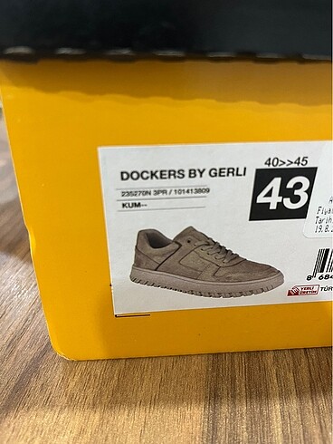 43 Beden Dockers kum rengi erkek ayakkabı