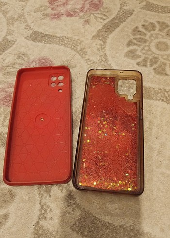 Kırmızı Parlak Simli Bohem Telefon Kılıfı a12
