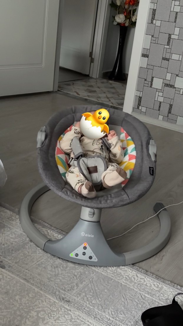 Dormire 2 elektrikli otomatik sallanan kademeli ana kucağı gri - Görsel 3