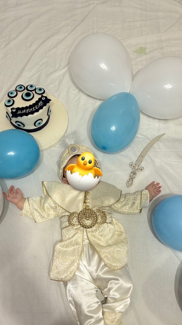 Sünnet kıyafeti Nakışlı Beyaz Çocuk Kaftanı - Görsel 2