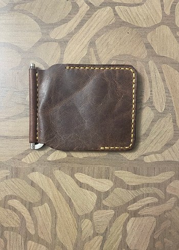 El yapımı Kahverengi Vintage Erkek Cüzdan - Görsel 2