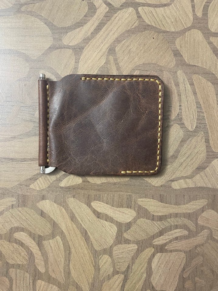 El yapımı Kahverengi Vintage Erkek Cüzdan - Görsel 2