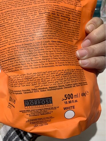 Morfose saç açıcı oksidasyon ve saç açıcı toz - Görsel 4