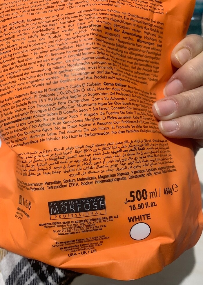 Morfose saç açıcı oksidasyon ve saç açıcı toz - Görsel 4