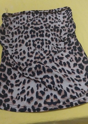 Leopar Desenli yarım üst 2li