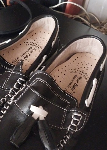 Erkek Çocuk Siyah Deri Tokalı Loafer Ayakkabı - Görsel 2