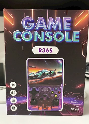 Gamepower R36S Taşınabilir Retro Oyun Konsolu Mor Renk