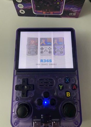 Beden Renk R36S Taşınabilir Retro Oyun Konsolu Mor Renk
