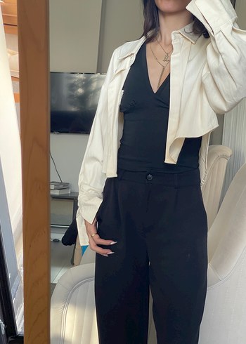 Kadın Keten Midi Ceket - Görsel 5