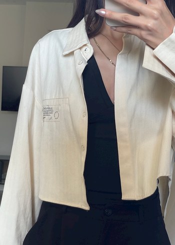 Kadın Keten Midi Ceket - Görsel 2