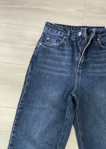s Beden Lacivert Midi Denim Kadın Pantolon