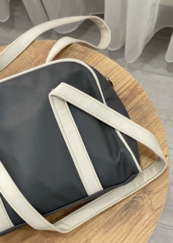  Beden Minimalist Gri Beyaz Kadın Çanta