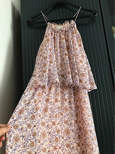 H&M Uzun ip askılı tül elbise