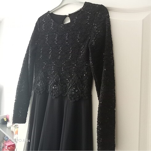 38 Beden siyah Renk Az kullanılmış abiye elbise