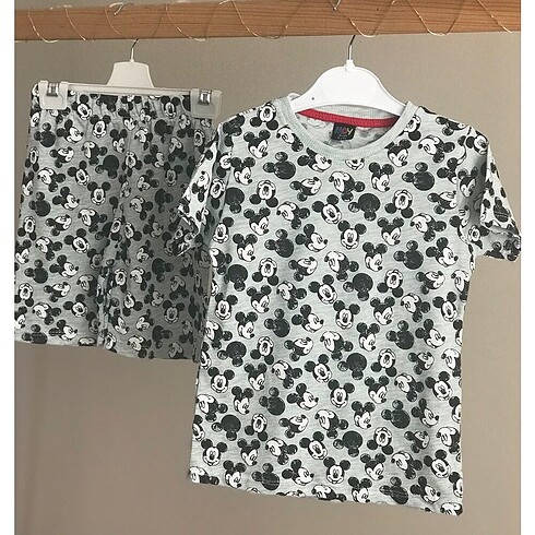 Mickey baskılı ikili takım