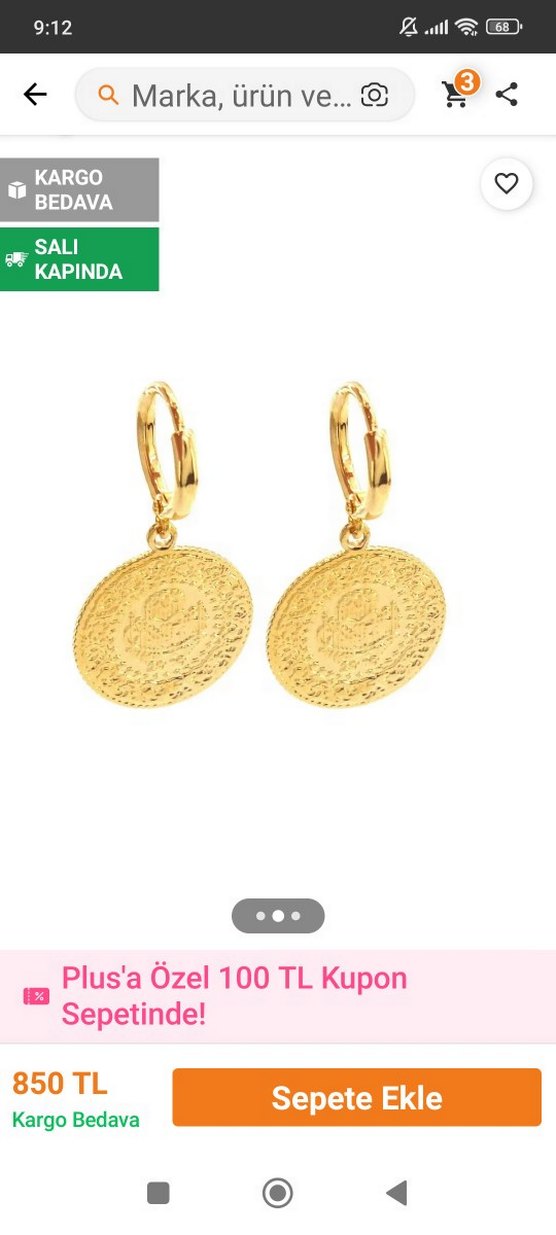 Altın Renkli Midi Uzunlukta Dantel Detaylı Bohem Küpe - Görsel 2