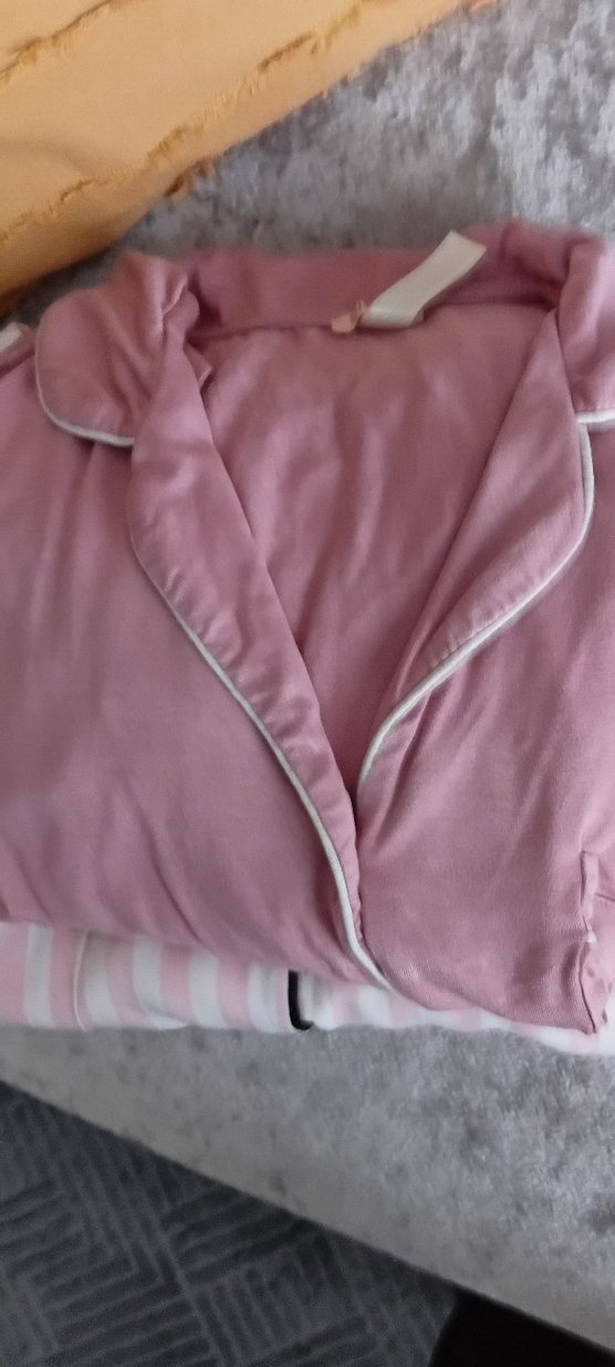 Pembe Kısa Kollu Midi Kadın Pijama Takımı - Görsel 2