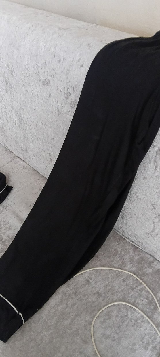 Siyah Kısa Kollu Kadın Pijama Takımı - Görsel 3