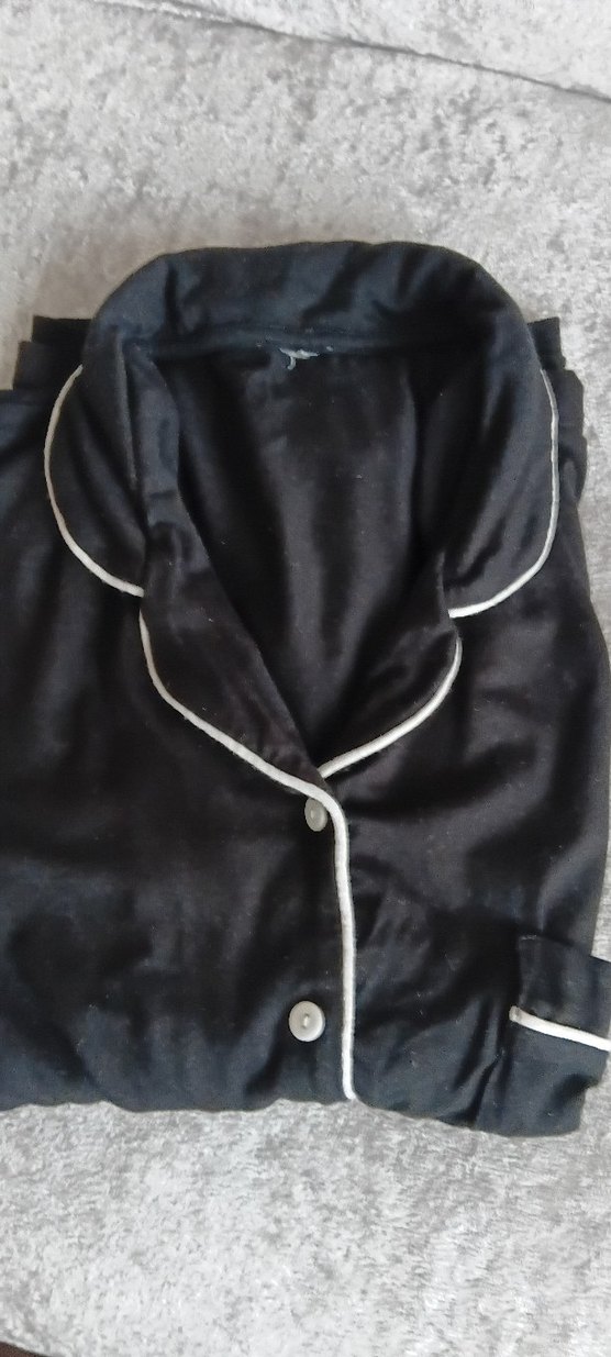 Siyah Kısa Kollu Kadın Pijama Takımı - Görsel 5