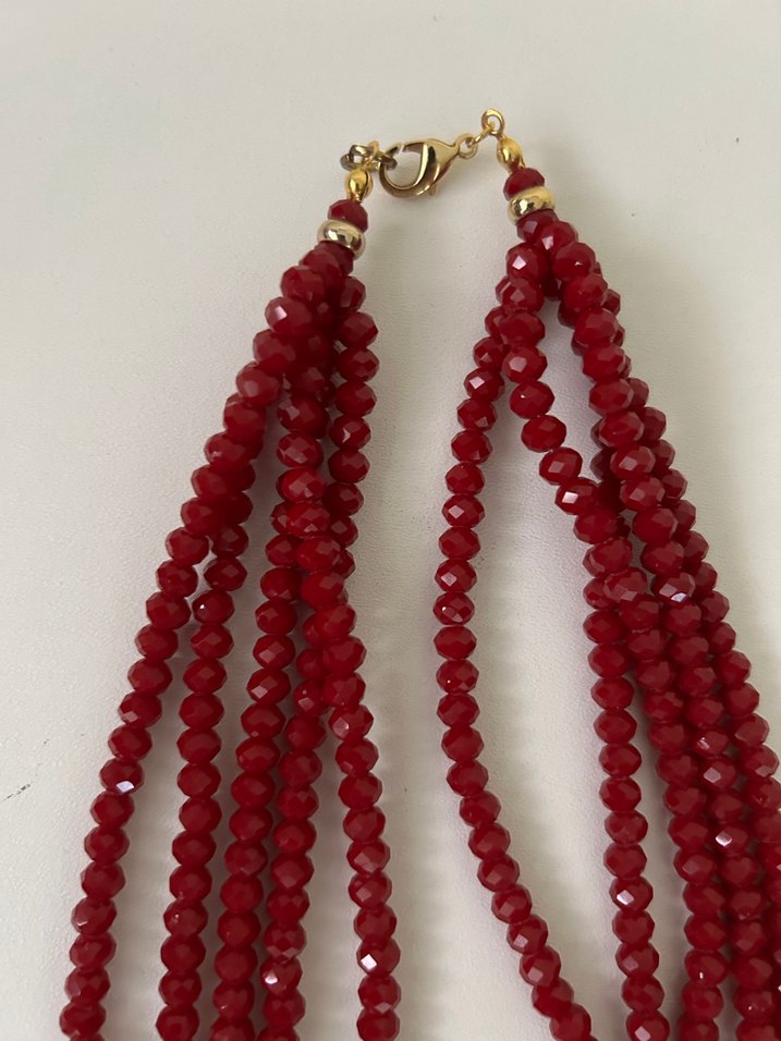 Zen Diamond Bordo Kristal Taşlı ve Yakut Taşl | Gardrops