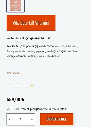 Diğer Vita bear cilt vitamini