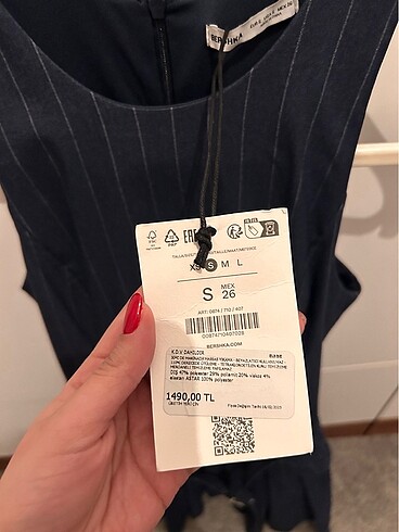 s Beden Bershka kuşaklı mini elbise