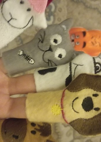 Renkli Hayvan Figürlü Parmak Kuklaları - Görsel 3