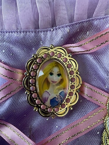 6 Yaş Beden mor Renk Lisanslı Disney Princess Rapunzel Mor Kostüm