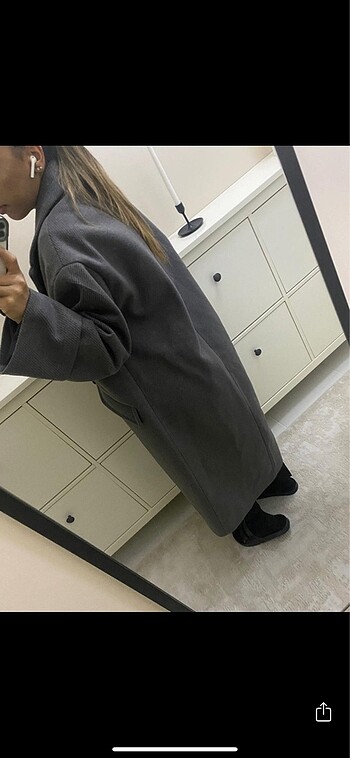 s Beden gri Renk OVERSIZE KABAN