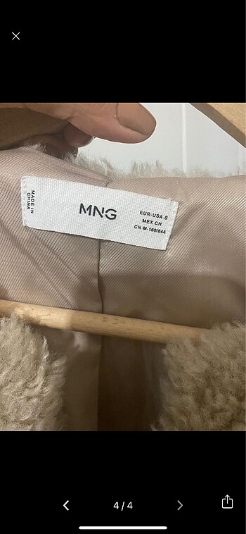 s Beden camel Renk MANGO PELUŞ KABAN