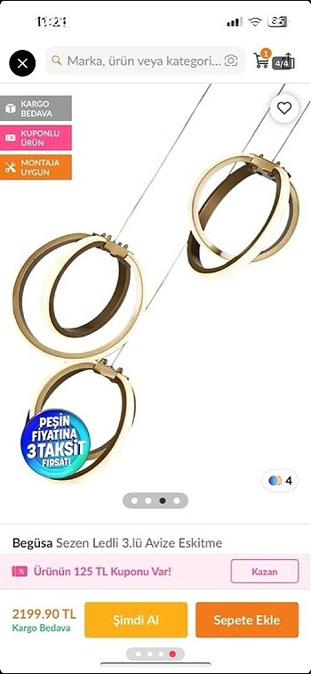 Üçlü led avize