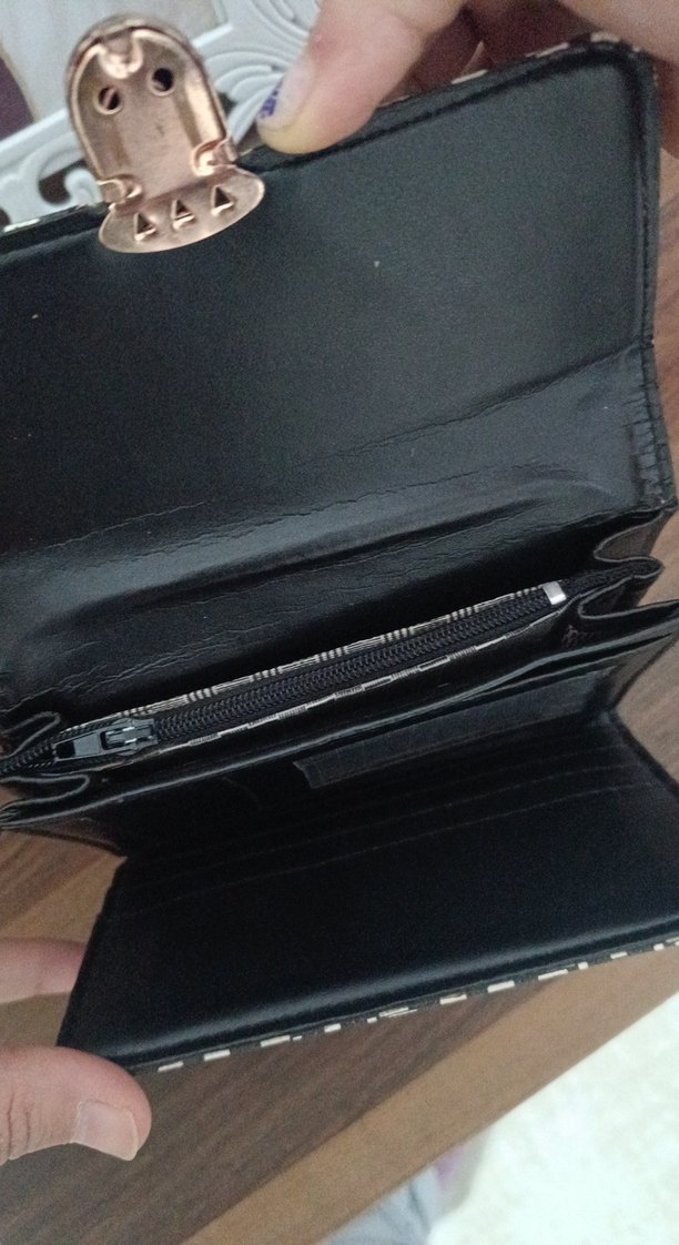 Bohem Desenli Kadın Gri Kapaklı Cüzdan - Görsel 4