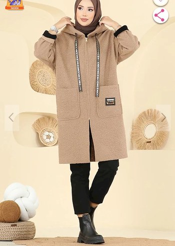 Kahverengi Uzun Sıcak Kadın Ceket - Görsel 4