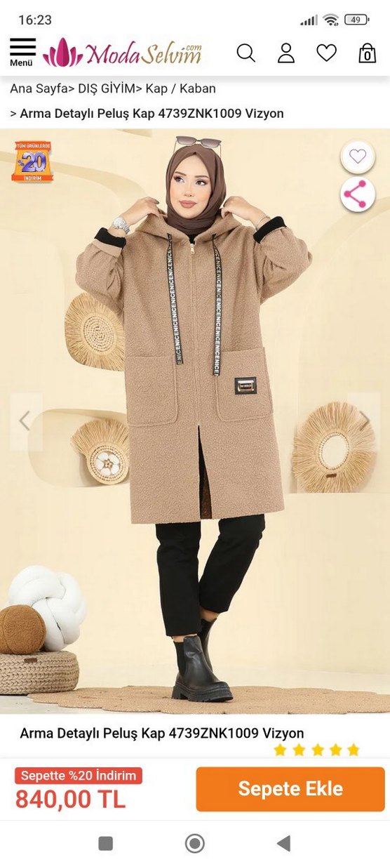 Kahverengi Uzun Sıcak Kadın Ceket - Görsel 4